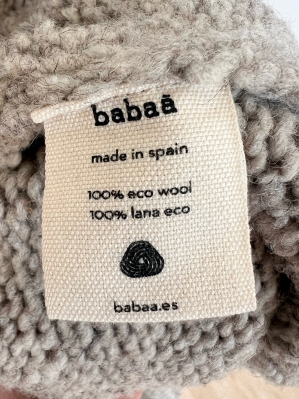 Babaa Wool Mock Neck Jumper no15 in Mist - Picture 3 of 7